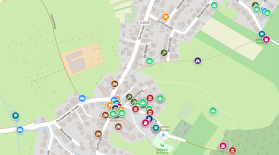 Die interaktive Dorfkarte von Heuweiler