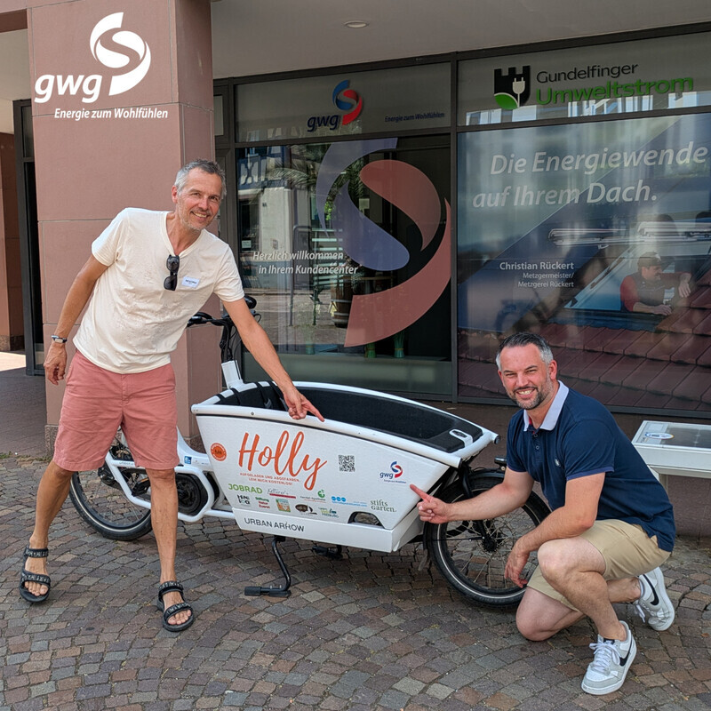 gwg sponsert Wartungskosten für Lastenrad Holly